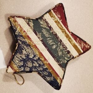 Vintage felt lined christmas gift box 5" nwt